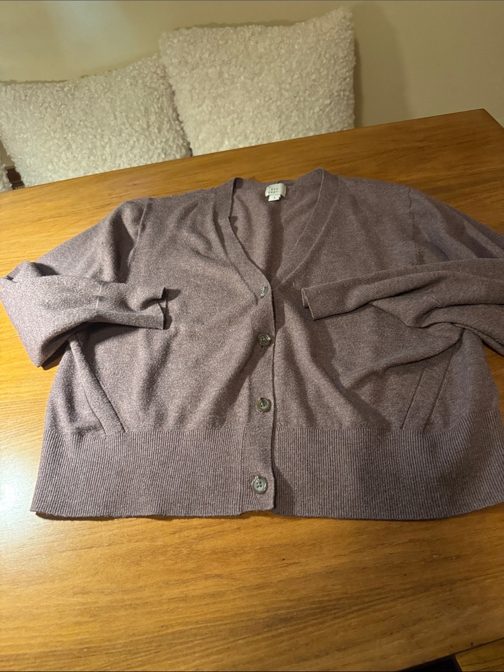 Taupe cropped cardigan